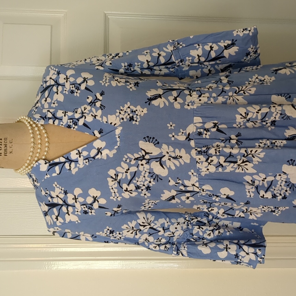 Sail to Sable Floral Bell Sleeve Dress Sz. XS - Picture 3 of 8